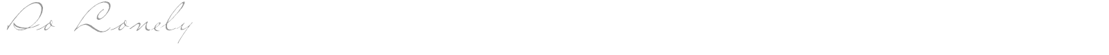 So Lonely font preview
